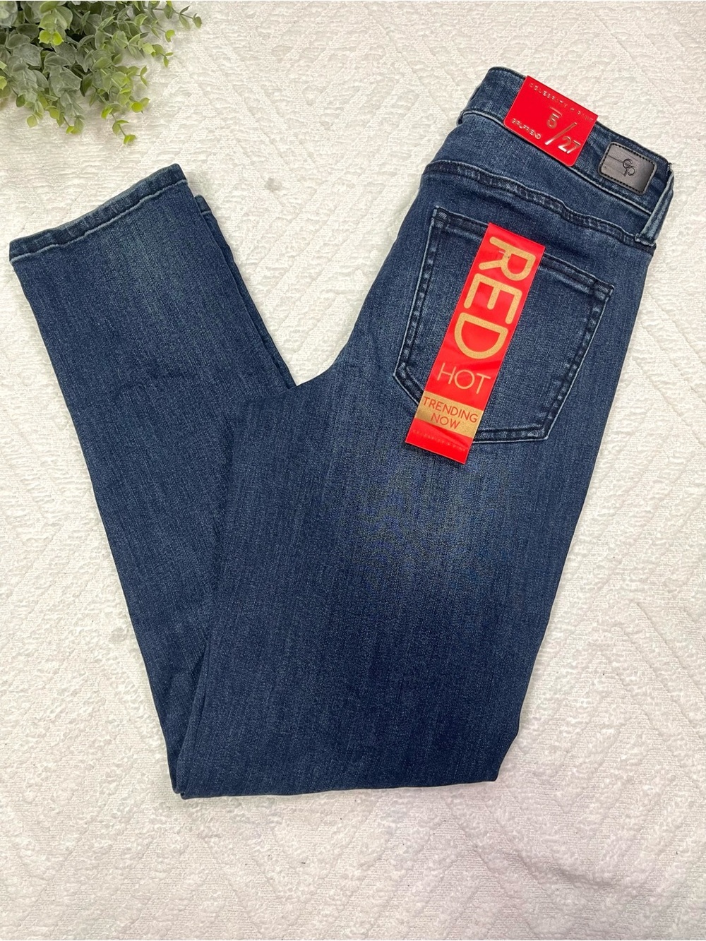 Celebrity Pink Girlfriend Patchwork Dark Wash Jeans Size 5